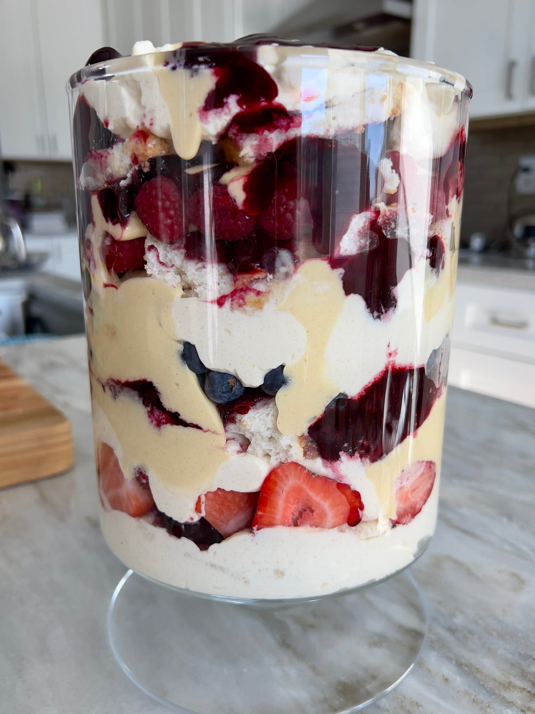Lemon curd berry trifle