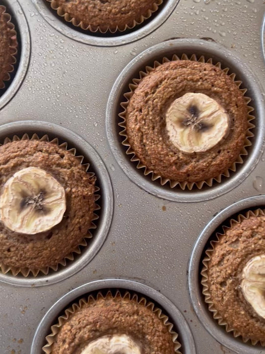 Grain, dairy, refined sugar free banana muffins | Heather Hartman Health