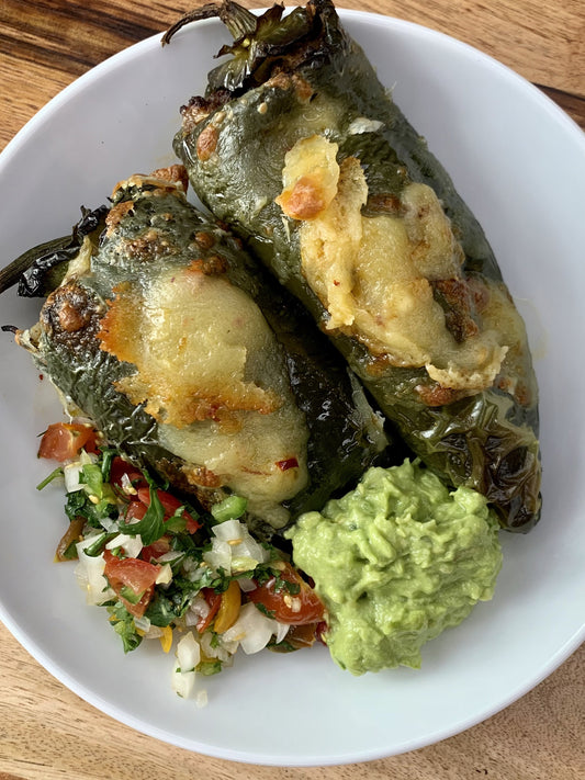 Stuffed Poblano Peppers | Heather Hartman Health