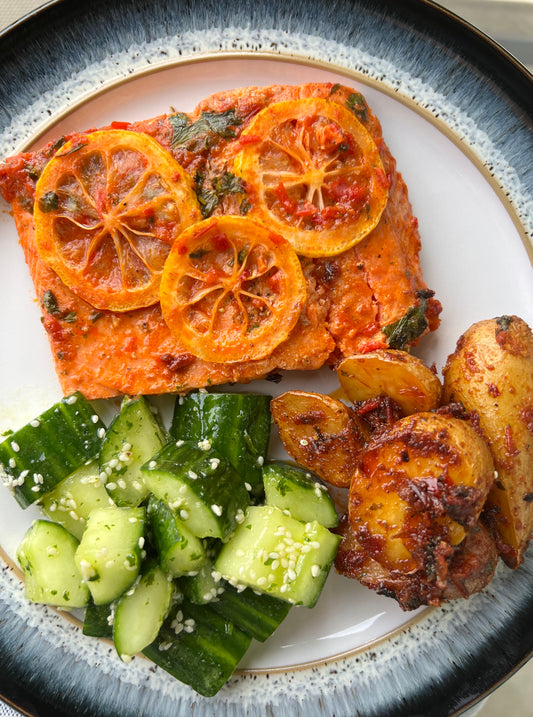 Harissa Salmon | Heather Hartman Health