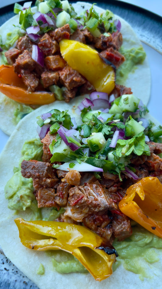 Harissa Steak Tacos