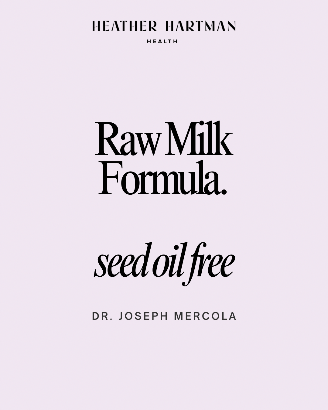 Homemade raw milk formula seed oil free