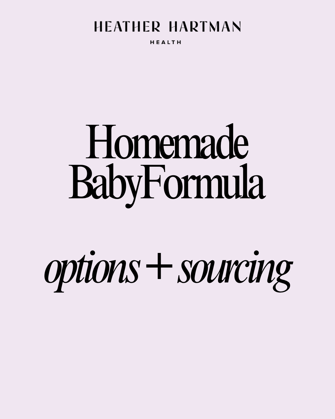 Homemade Baby Formula