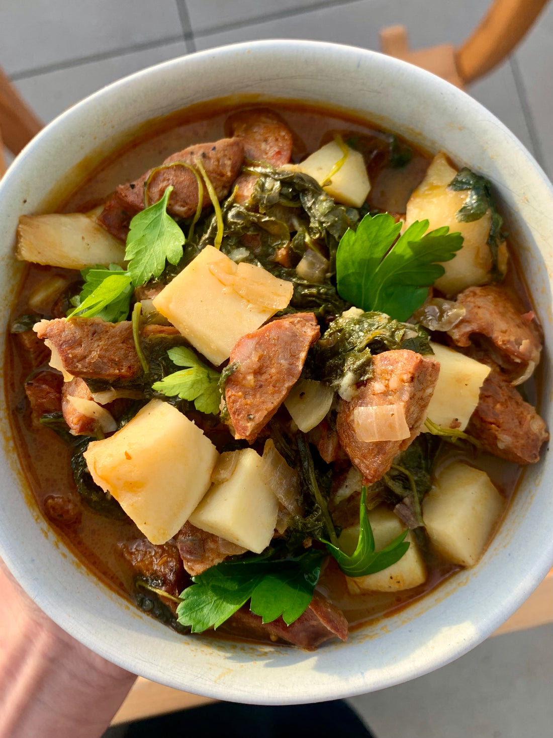 Caldo Verde (Portuguese Potato + Greens Soup) | Heather Hartman Health Denver Private Chef Holistic Health Coach