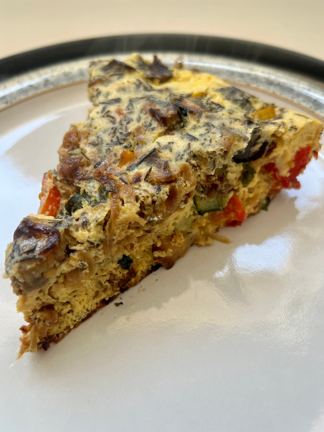 Frittata with eggplant, peppers, tomatoes | Heather Hartman Health